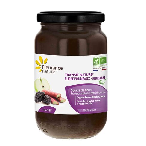 Transit Nature Pur&eacute;e pruneaux-rhubarbe bio