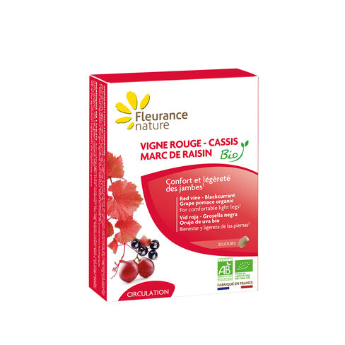 Vigne Rouge - Cassis - Marc de raisin compl&eacute;ment alimentaire bio