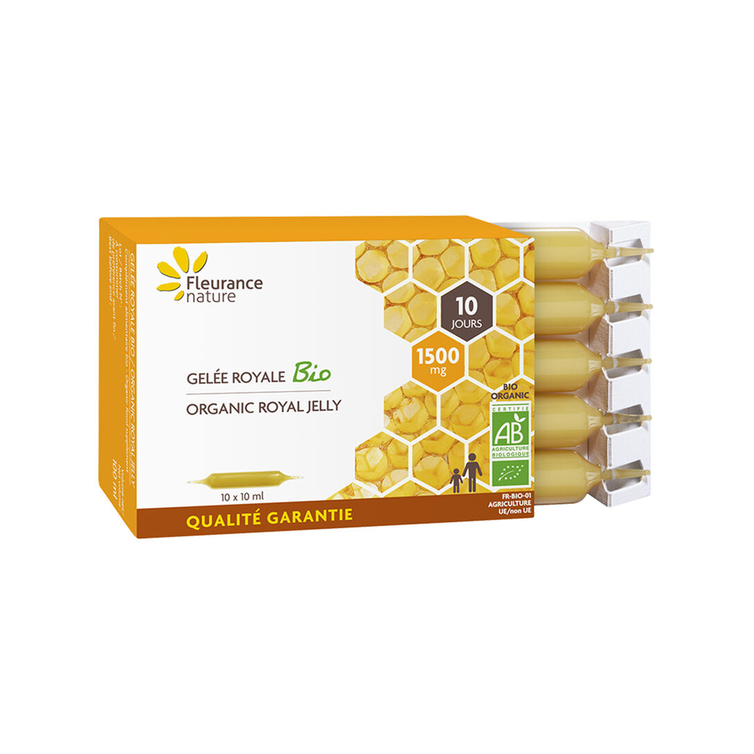 Ampoules gelée royale bio, Complément alimentaire Fleurance Nature