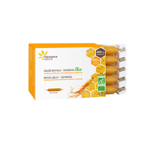 Ampoules de Gel&eacute;e royale et Ginseng Bio compl&eacute;ment alimentaire bio