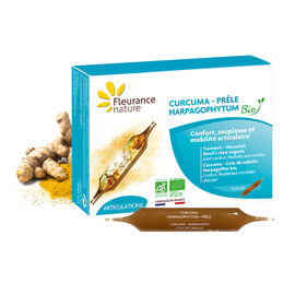 Ampoules de Curcuma-Harpagophytum-Prêle Bio