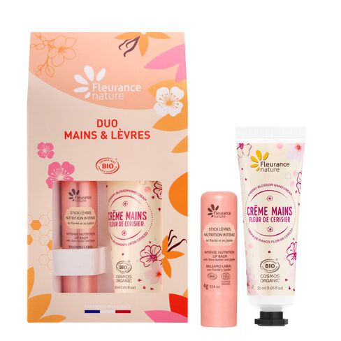 Duo mains et l&egrave;vres fleur de cerisier Bio Fleurance Nature