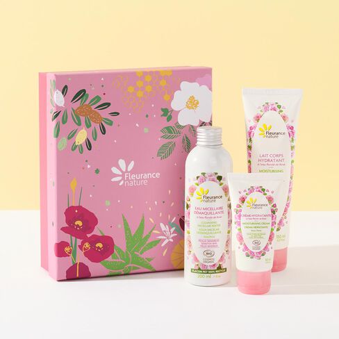 Coffret rose délicate cosmétique bio