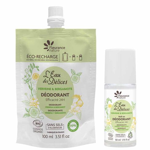 Duo déodorant et recharge verveine & bergamote bio Fleurance Nature