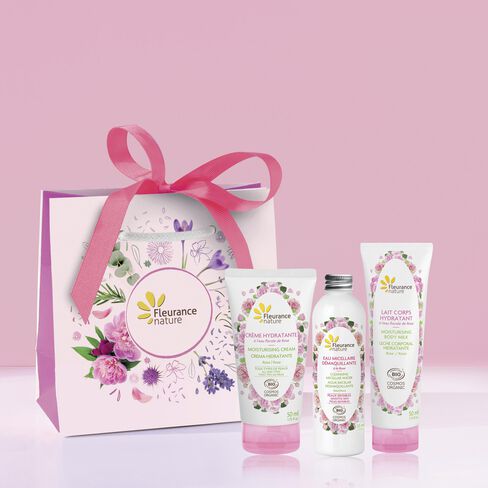Coffret trio hydratation rose cosmétique certifié bio