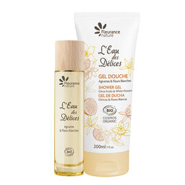 Duo gel douche et parfum L'Eau des Délices Agrumes & Fleurs blanches