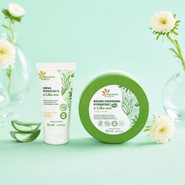Duo Aloe vera (Crème hydratante visage + Baume universel hydratant)