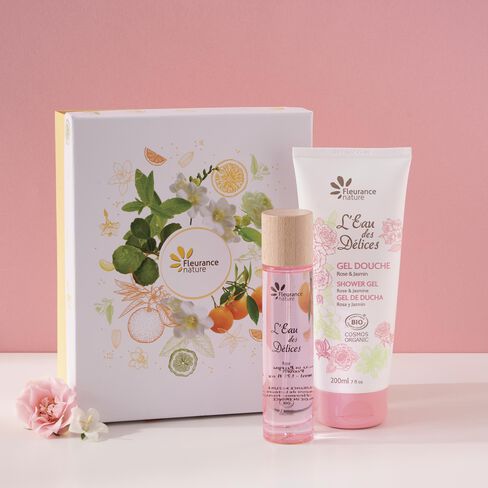Coffret eau des délices rose et jasmin