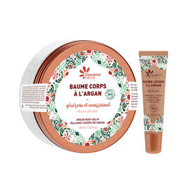 Duo Baume lèvres à l'Argan + Baume corps généreux à l'Argan