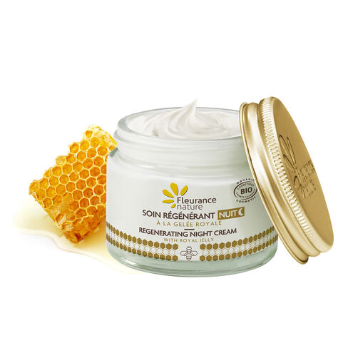 soin de nuit régénérant à la gelée royale cosmétique bio