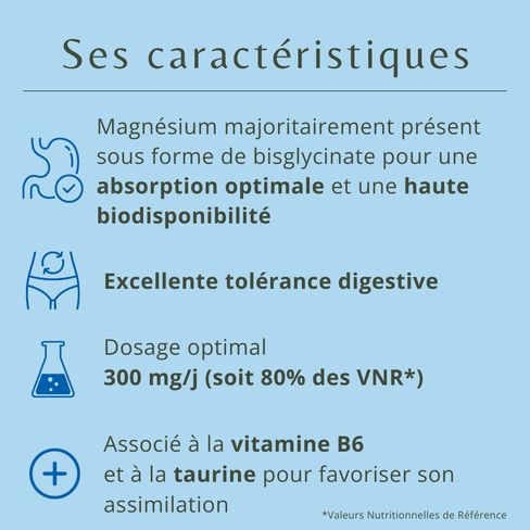 Caract&eacute;ristiques magn&eacute;sium bisglycinate Fleurance Nature