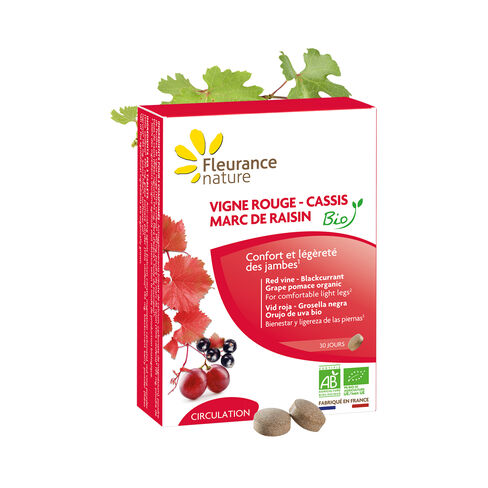 Vigne Rouge - Cassis - Marc de raisin complément alimentaire bio