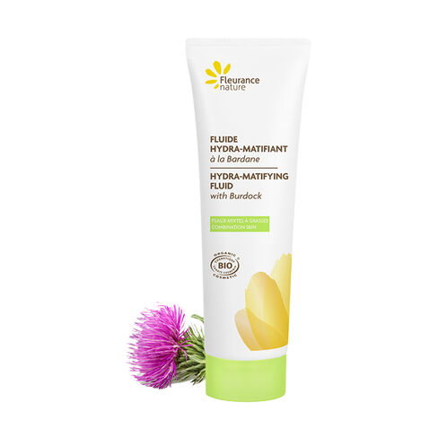 Fluide hydra-matifiant à la bardane cosmétique bio