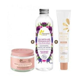 Trio bonne mine : crème nutrition intense + eau micellaire 200ml + BB crème anti-âge teinte médium