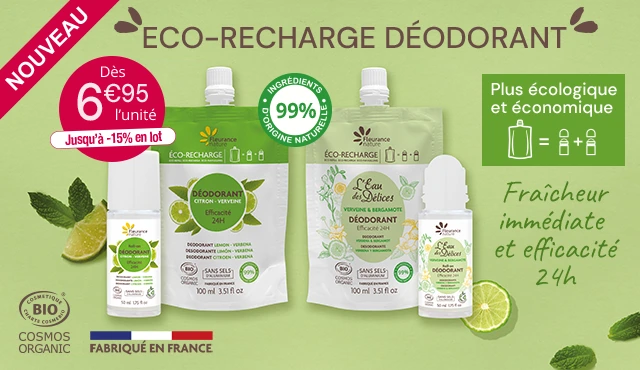 Eco recharge déodorant : fraicheur immédiate et efficacité 24h