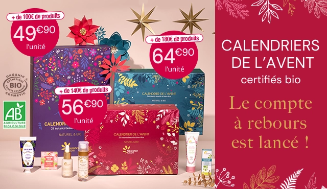 Calendriers de l'Avent et de l'Après beauté bio : cosmétiques naturels