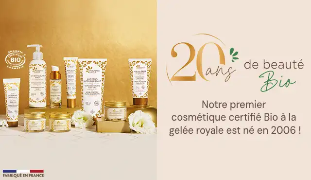 Notre premier cosmétique certifié Bio à la gelée royale est né en 2006 !