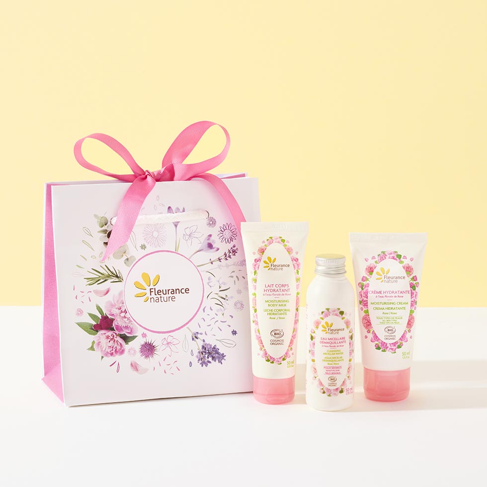 Coffret trio hydratation rose cosmétique certifié bio