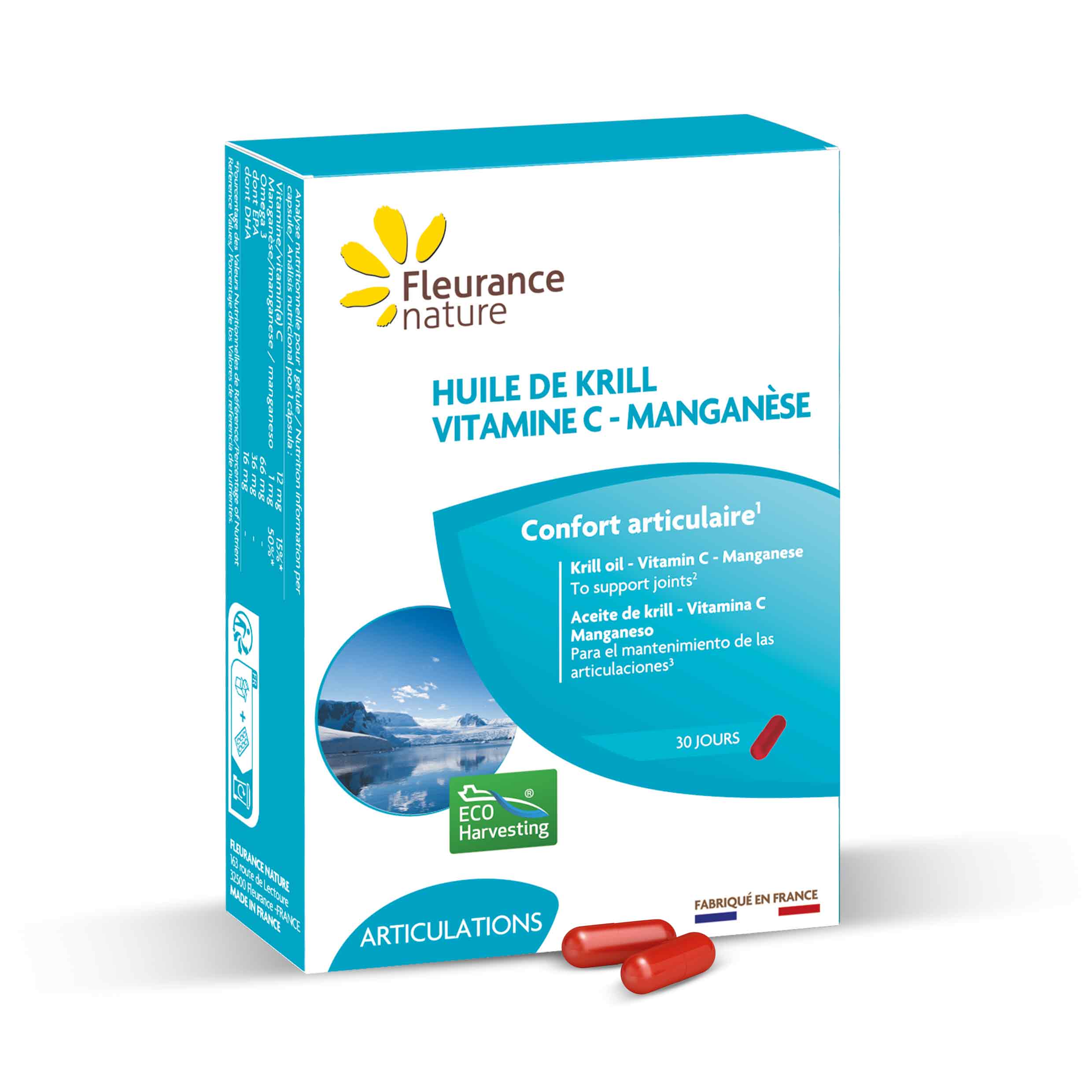 KRILL (Huile de krill, Vitamine C, Mangan&egrave;se) compl&eacute;ment alimentaire