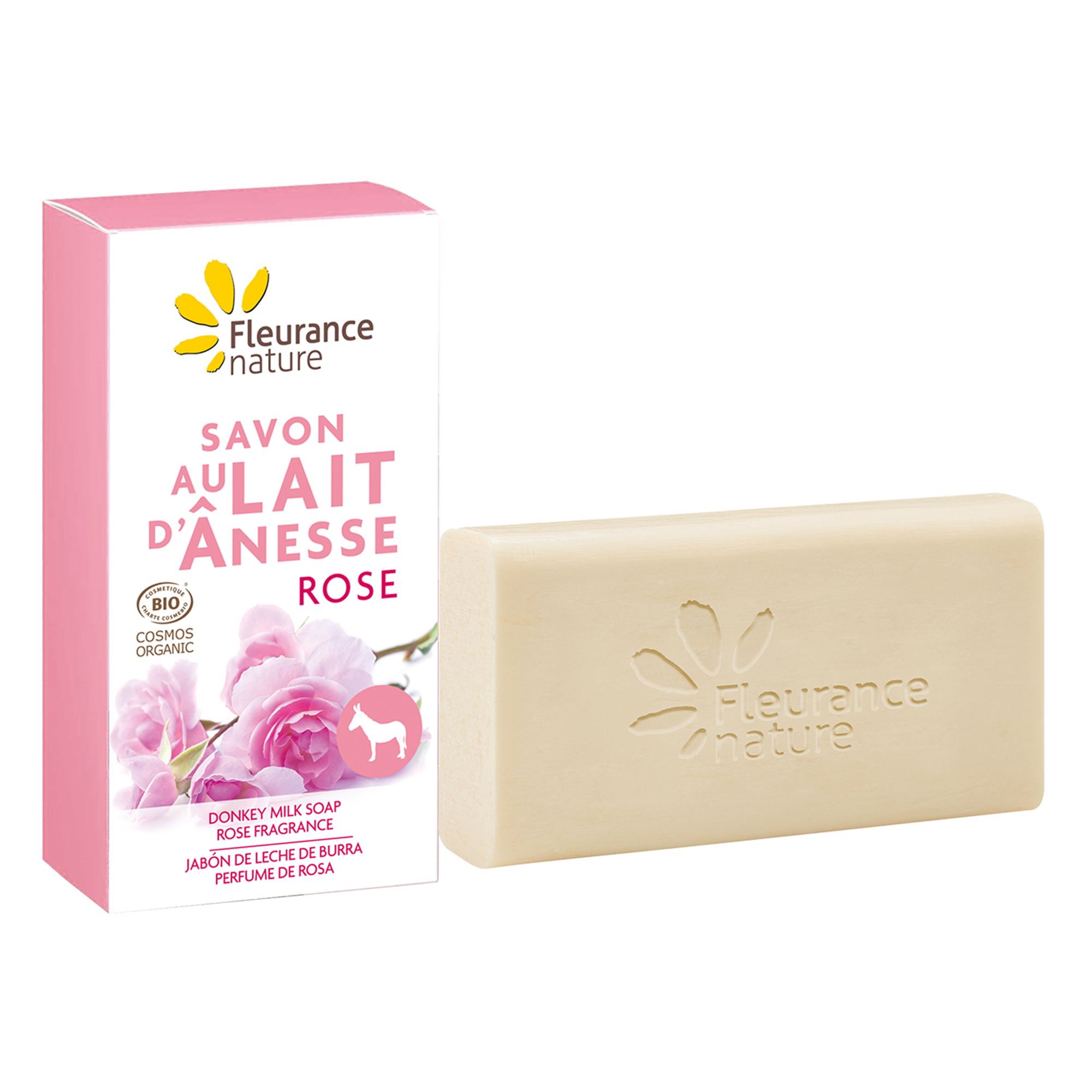 savon au lait d'anesse à la rose cosmétique bio