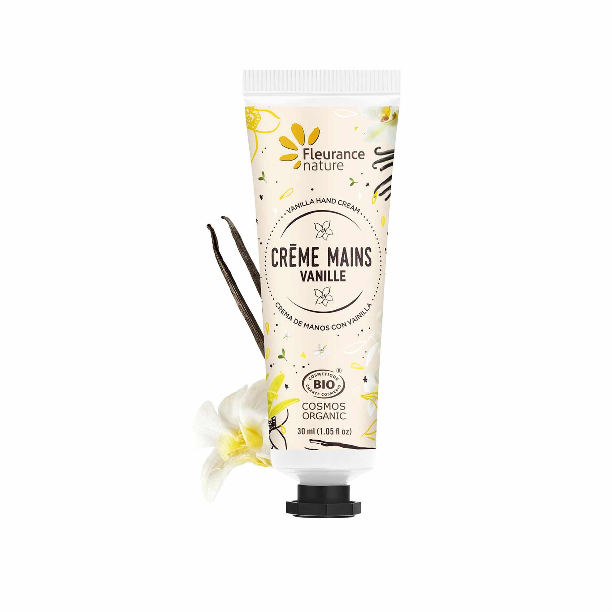 Crème mains à la vanille cosmétique bio