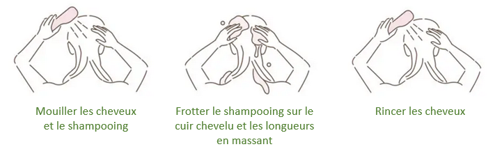 Utilisation shampooing