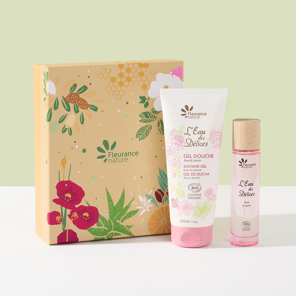 Coffret eau des délices rose et jasmin