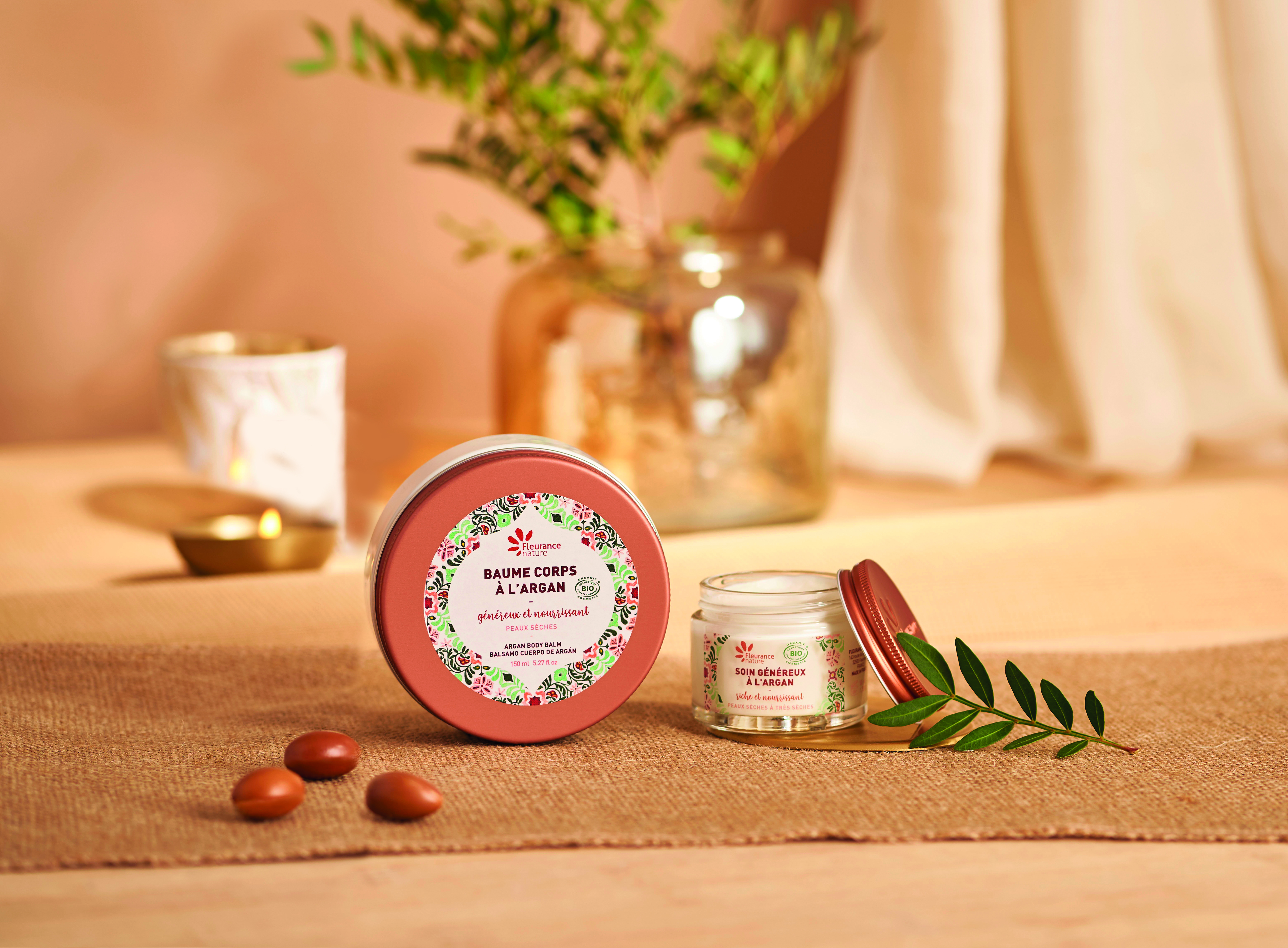 DUO Baume corps nourissant et Soin généreux à l'Argan