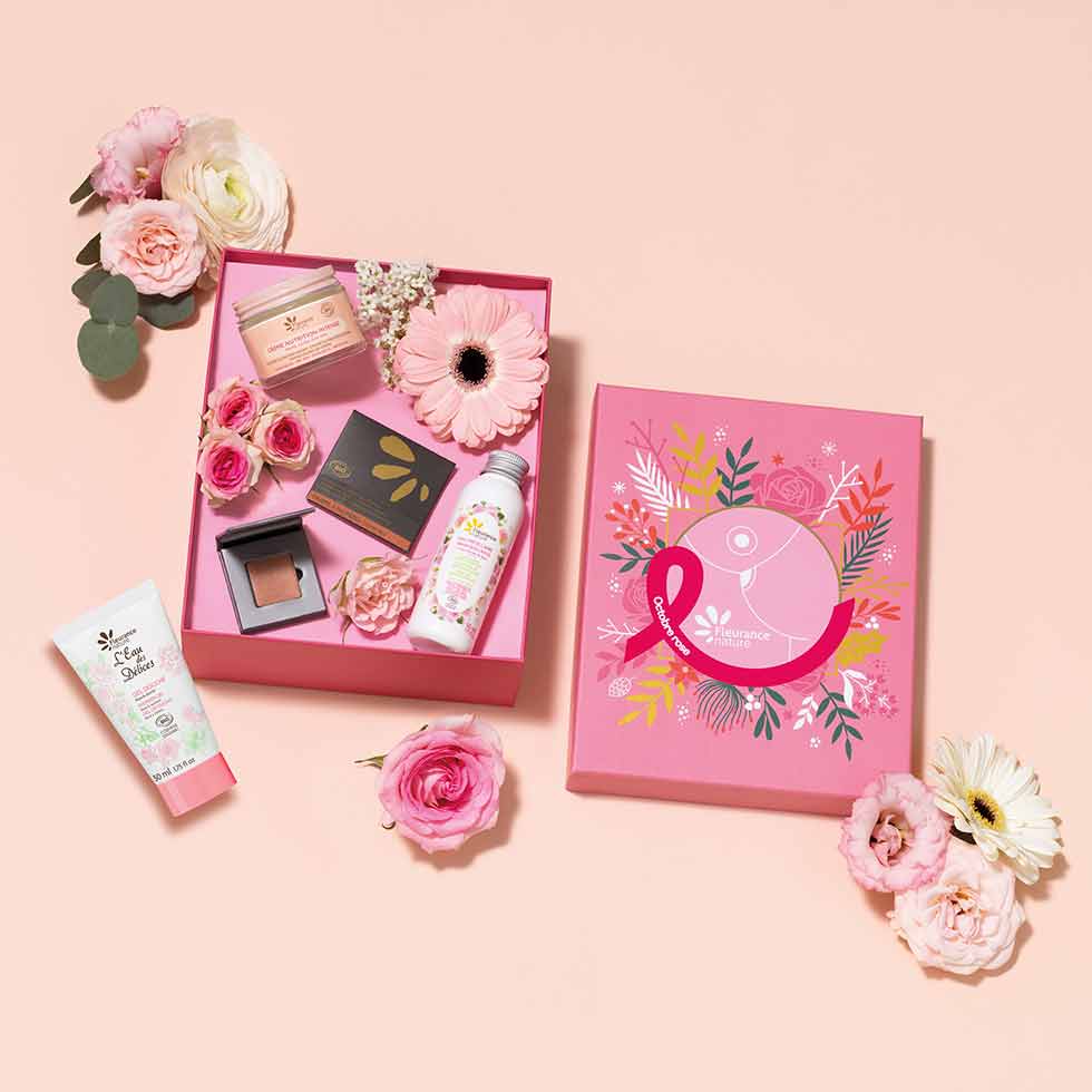 Coffret bio Octobre Rose Fleurance Nature