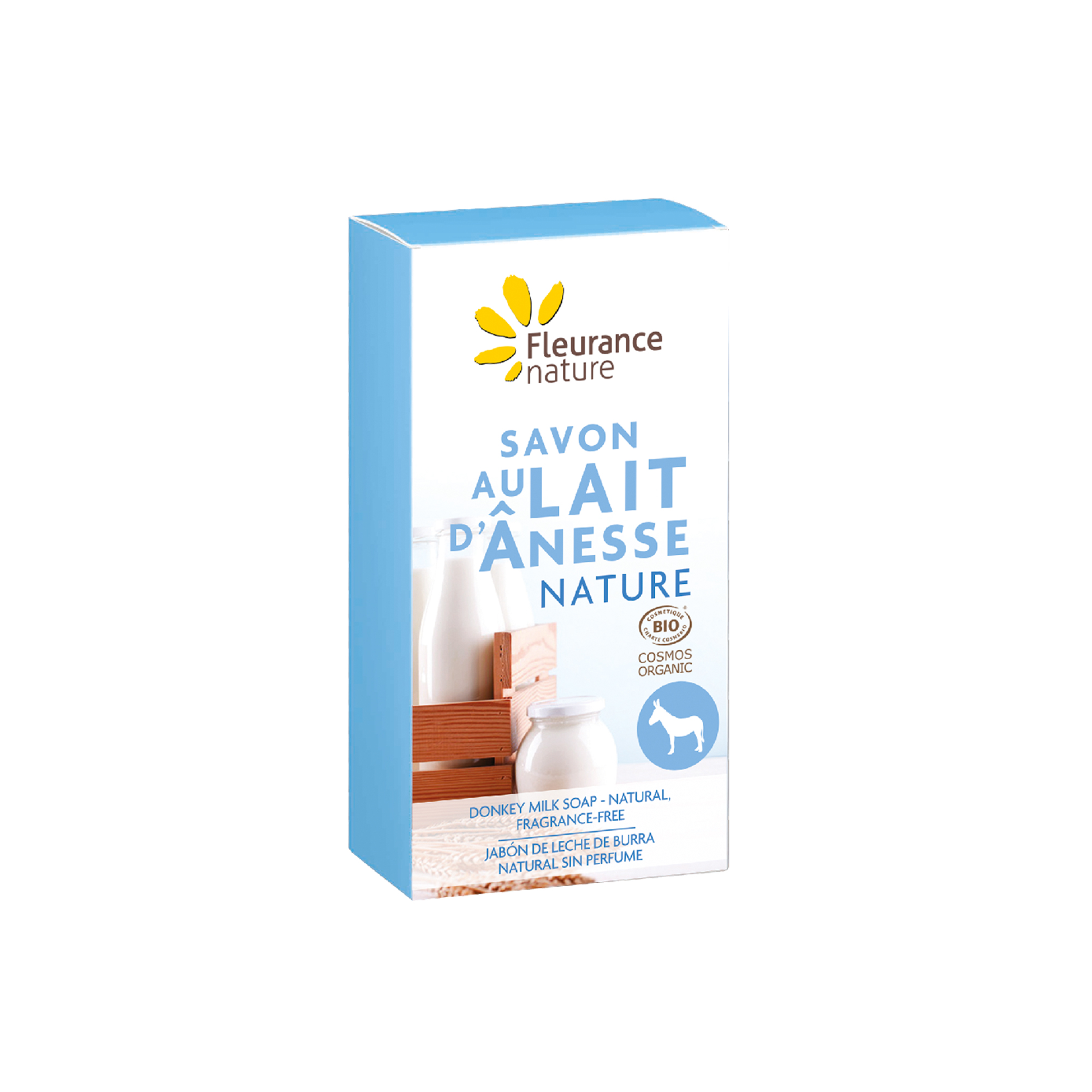 Coffret 5 Savons Au Lait D'Ânesse Fleurance Nature - Soin Cosmétique Naturel - Neuf - 510g