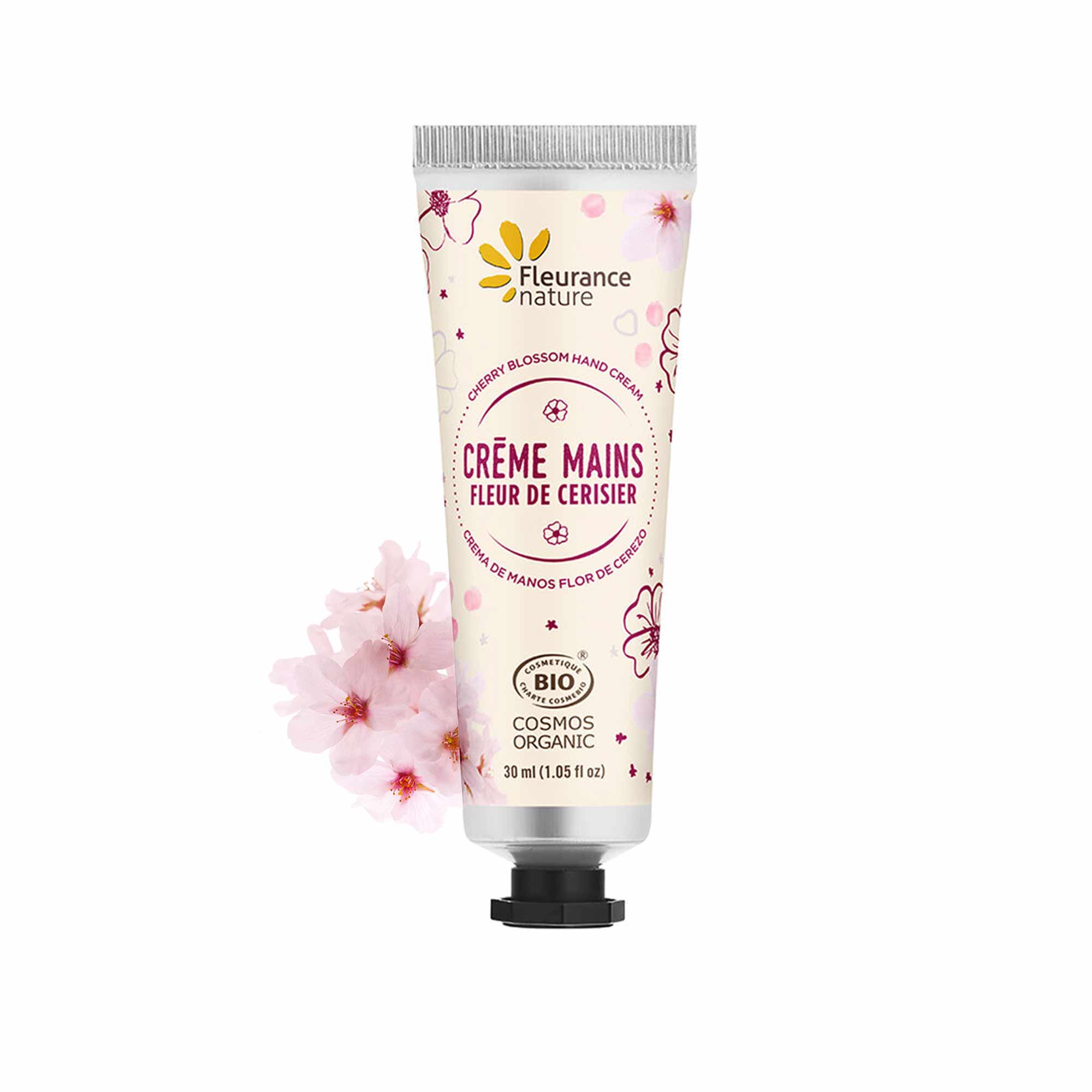 crème mains à la fleur de cerisier cosmétque bio